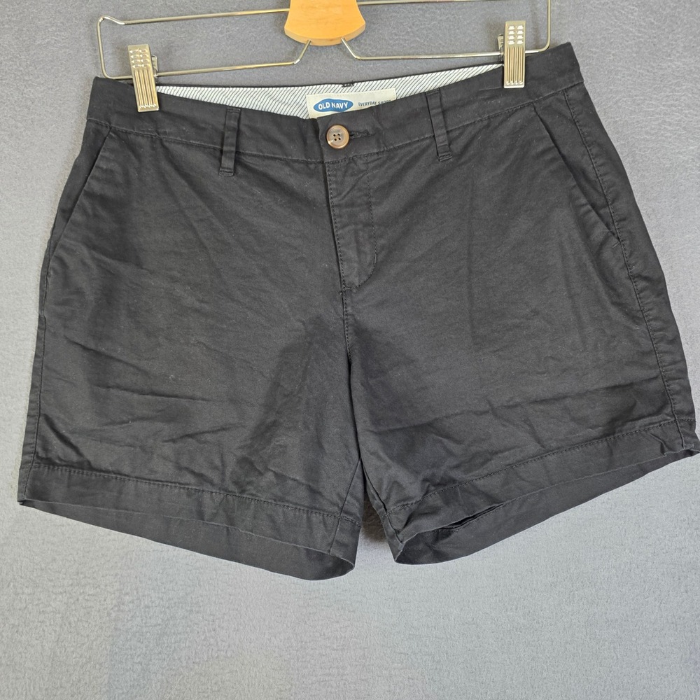 Old Navy Everyday Short Women 4 Black Chino Stretch Preppy Academia Casual